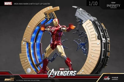 ZD Toys 1928 [Iron Man Mark 6 With Suit-up Gantry] 1:10 Scale Collectible Figure