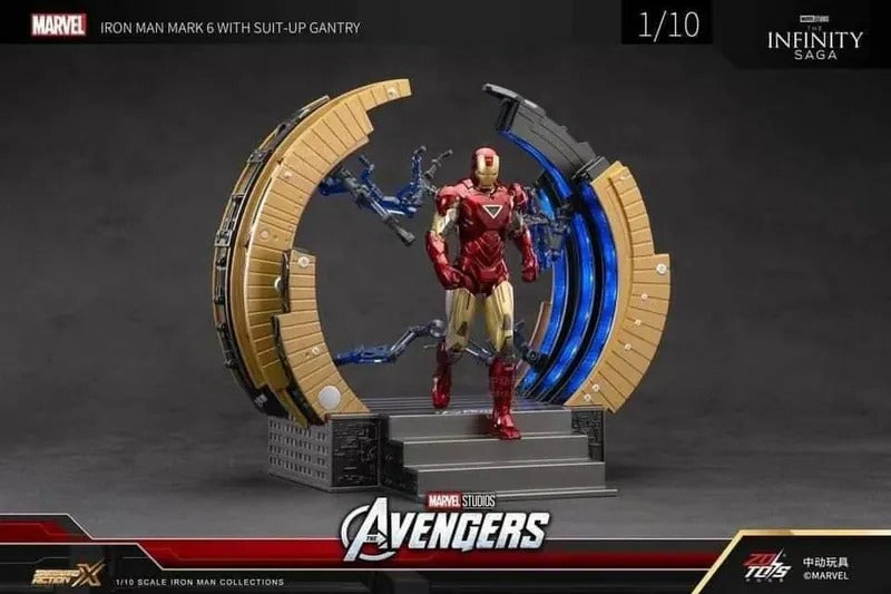 ZD Toys 1928 [Iron Man Mark 6 With Suit-up Gantry] 1:10 Scale Collectible Figure