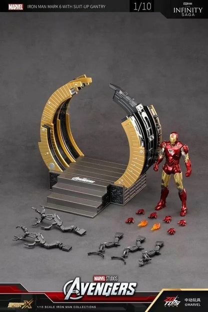ZD Toys 1928 [Iron Man Mark 6 With Suit-up Gantry] 1:10 Scale Collectible Figure