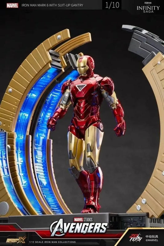 ZD Toys 1928 [Iron Man Mark 6 With Suit-up Gantry] 1:10 Scale Collectible Figure