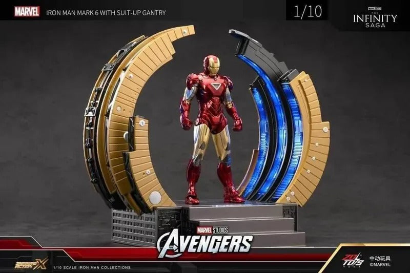 ZD Toys 1928 [Iron Man Mark 6 With Suit-up Gantry] 1:10 Scale Collectible Figure