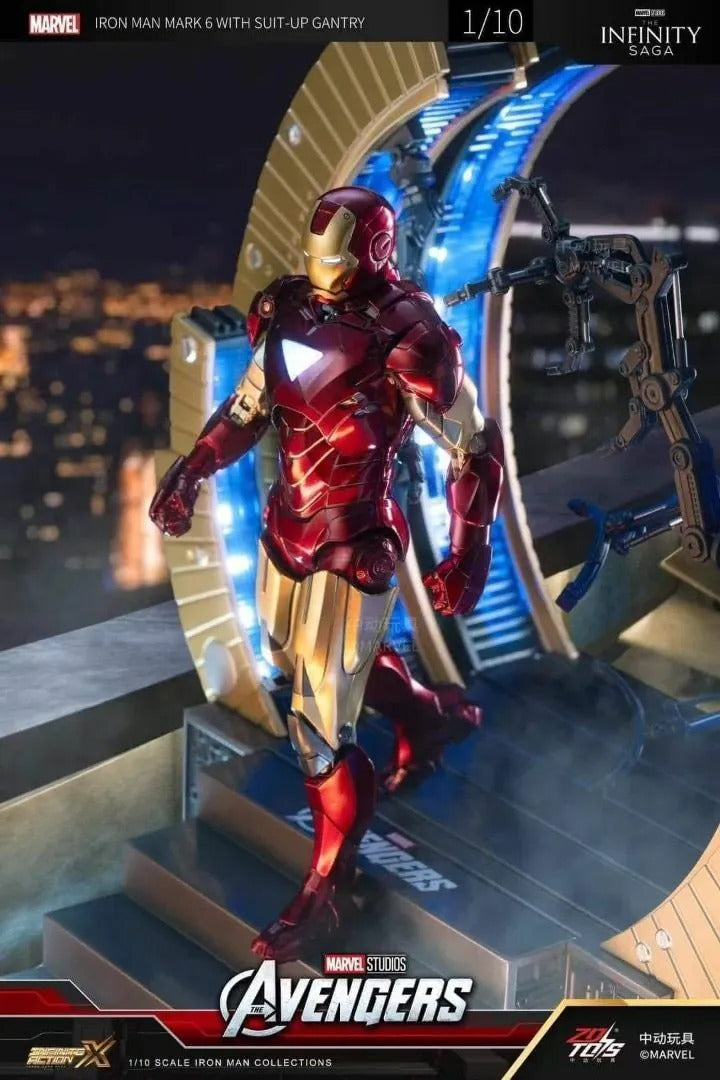 ZD Toys 1928 [Iron Man Mark 6 With Suit-up Gantry] 1:10 Scale Collectible Figure