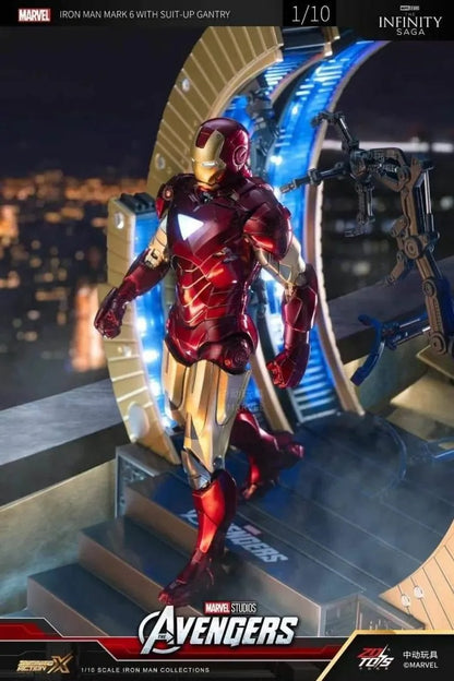 ZD Toys 1928 [Iron Man Mark 6 With Suit-up Gantry] 1:10 Scale Collectible Figure