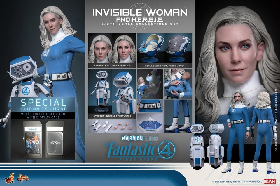 (Preorder) Hot Toys MMS824B The Fantastic Four: First Steps [Invisible Woman and H.E.R.B.I.E.] (Special Edition) 1/6th Scale Collectible Figure