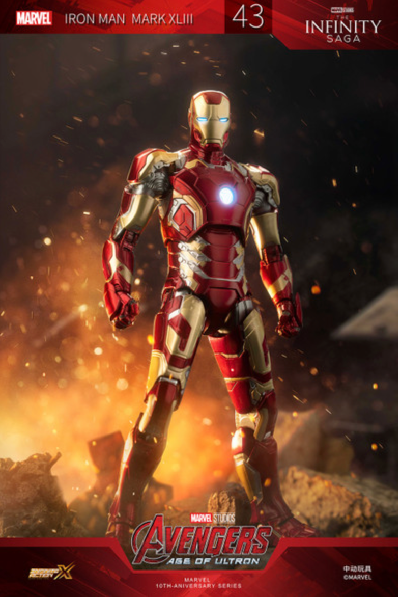 ZD Toys [Iron Man Mark 43] (LED Version) 1:10 Scale Collectible Figure