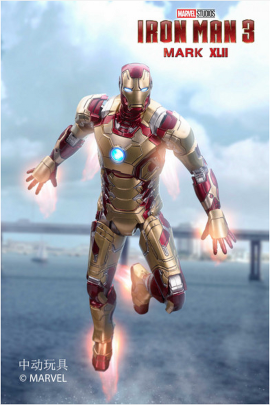 ZD Toys [Iron Man 3 - Mark 42 XLII MK42] (LED Version) 1:10 Scale Collectible Figure