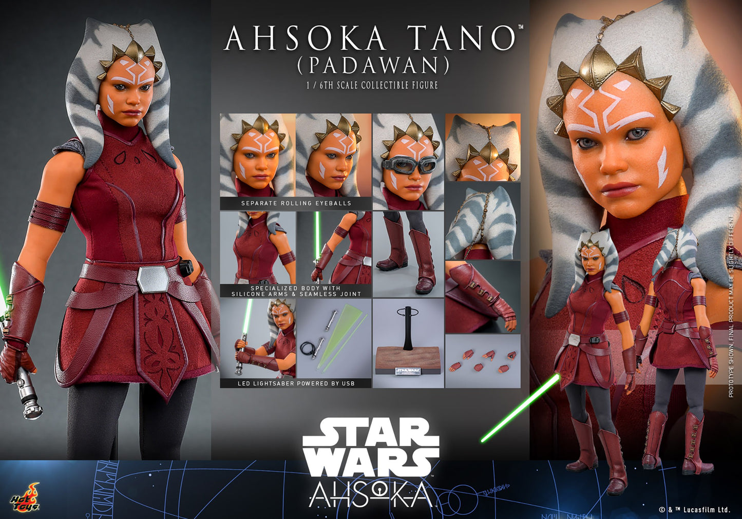 Hot Toys TMS123 Star Wars [Ahsoka Tano Padawan] 1/6 Scale Collectible Figure