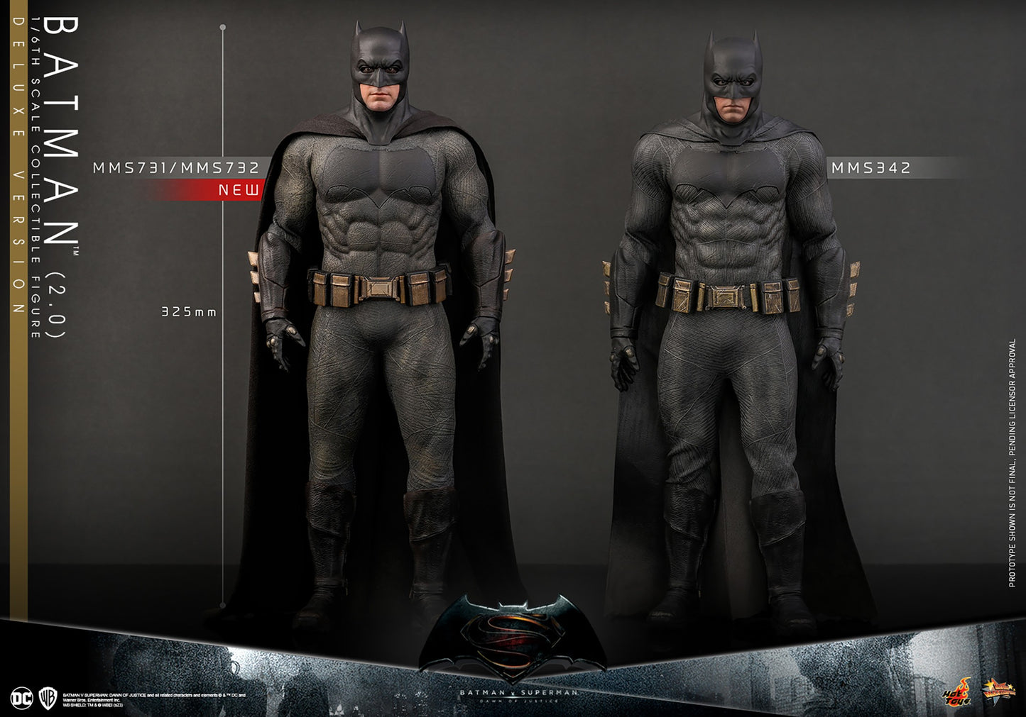 Hot Toys MMS731 Batman v Superman: Dawn of Justice [Batman (2.0)] (Regular Version) 1/6th Scale Collectible Figure