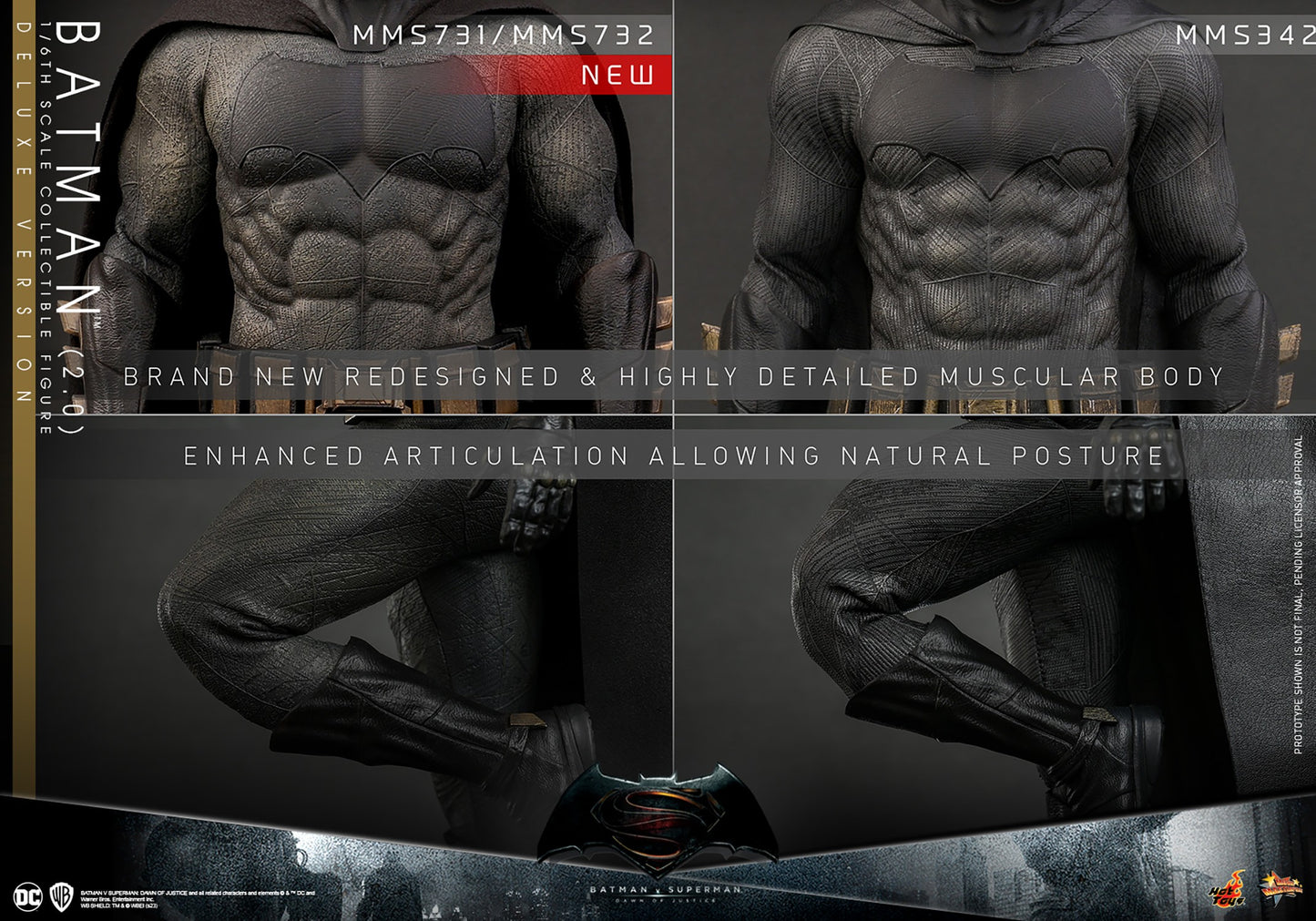 Hot Toys MMS731 Batman v Superman: Dawn of Justice [Batman (2.0)] (Regular Version) 1/6th Scale Collectible Figure