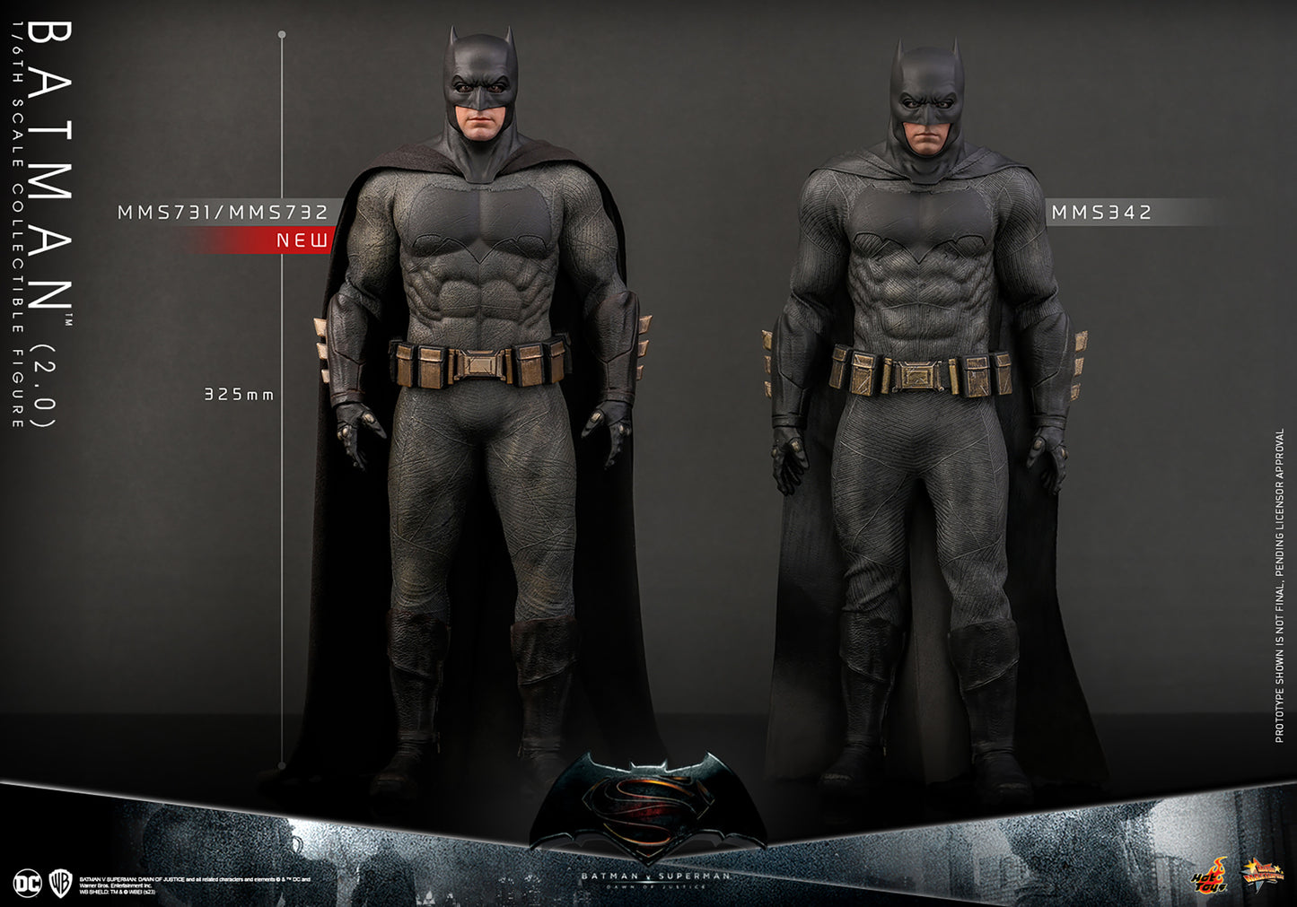 Hot Toys MMS731 Batman v Superman: Dawn of Justice [Batman (2.0)] (Regular Version) 1/6th Scale Collectible Figure