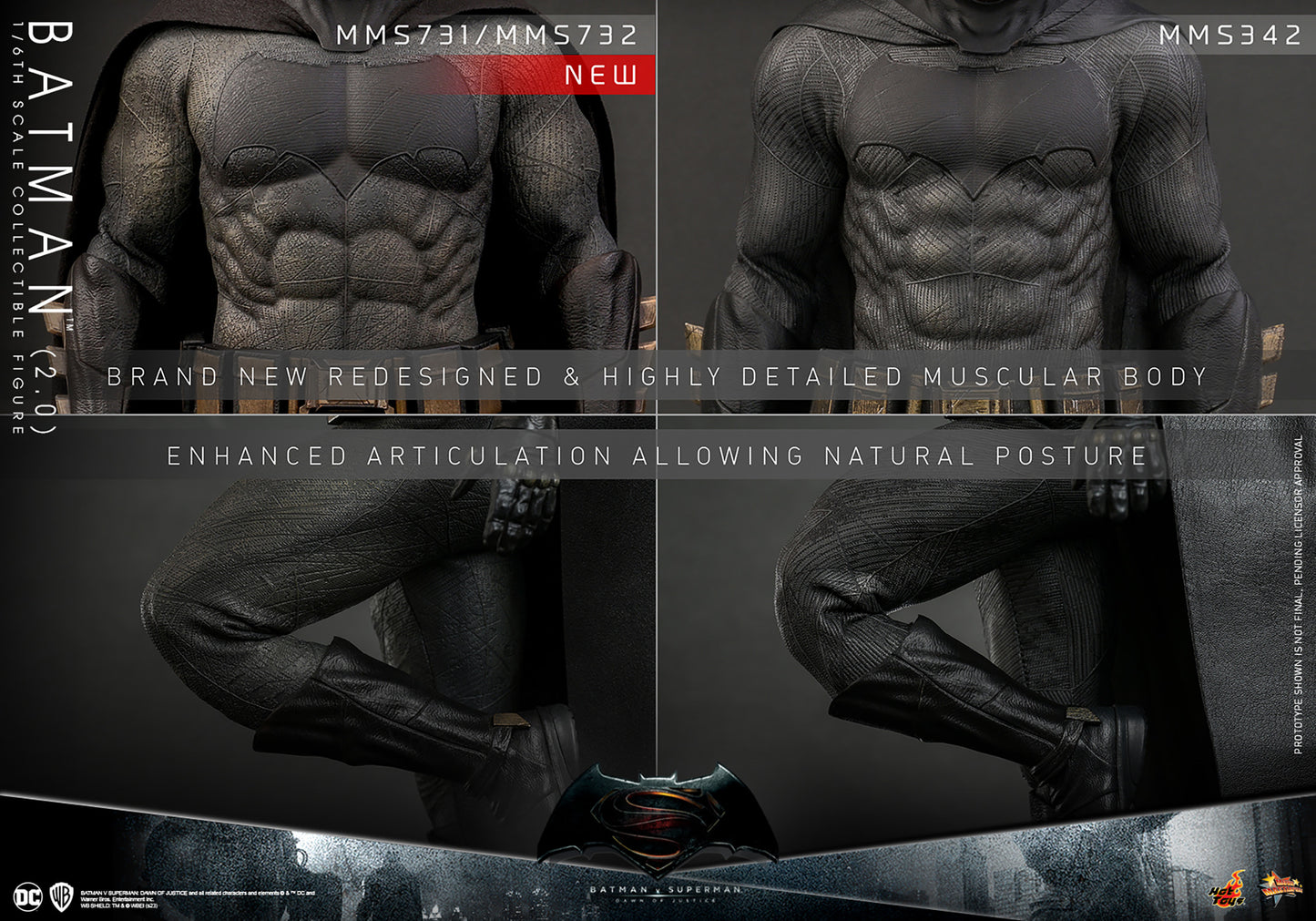 Hot Toys MMS731 Batman v Superman: Dawn of Justice [Batman (2.0)] (Regular Version) 1/6th Scale Collectible Figure