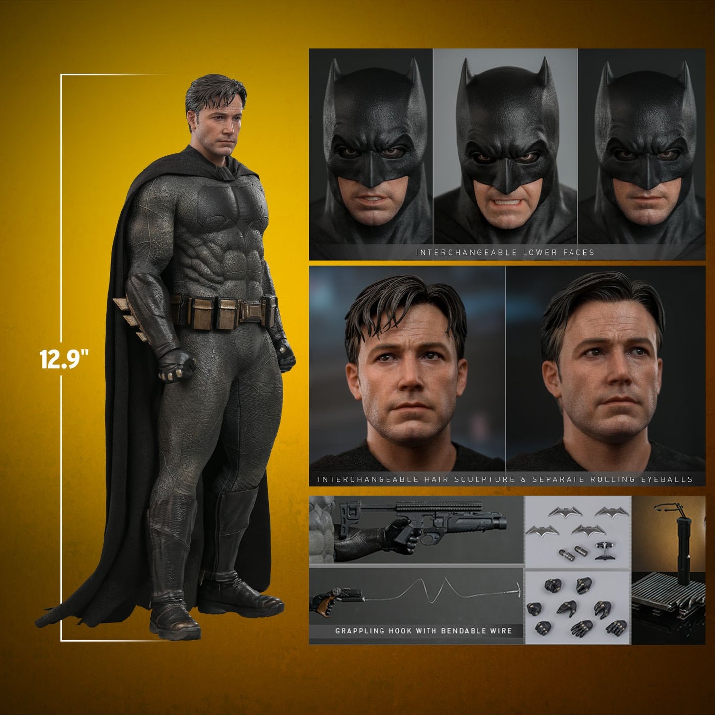 Hot Toys MMS731 Batman v Superman: Dawn of Justice [Batman (2.0)] (Regular Version) 1/6th Scale Collectible Figure