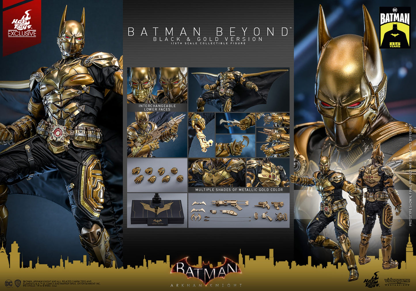 Hot Toys VGM64 Batman Arkham Knight [Batman Beyond] (Black & Gold Version) 1/6th scale Collectible Figure (Exclusive Limited Edition)