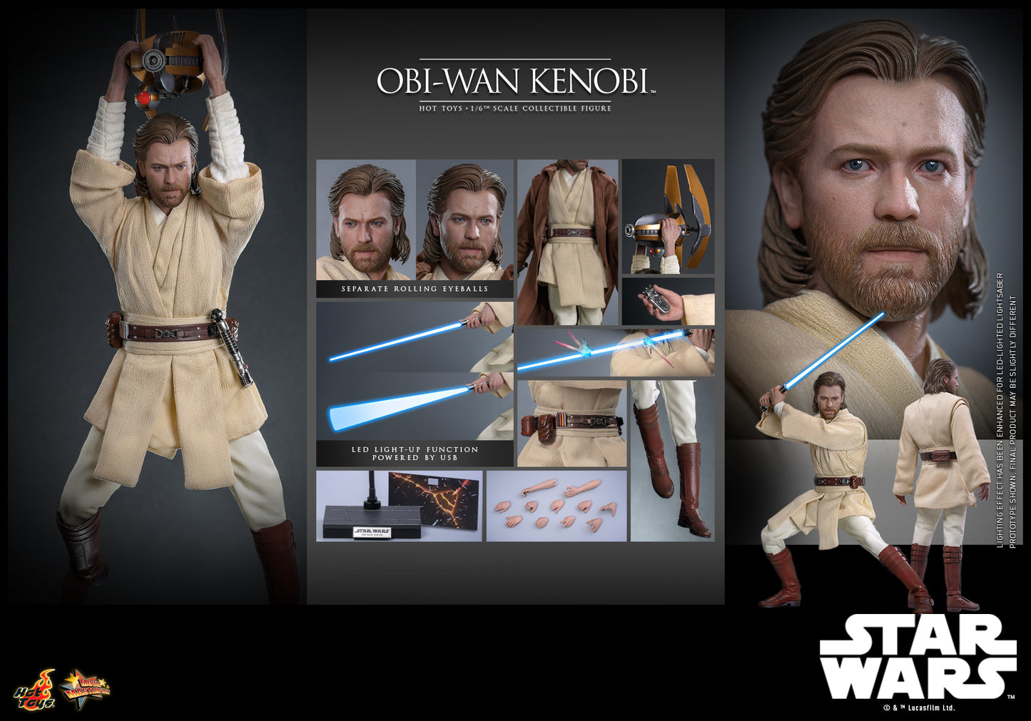 (Preorder) Hot Toys MMS808 Star Wars: Attack Of The Clones [Obi-Wan Kenobi] 1/6 Scale Collectible Figure