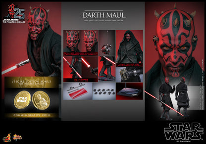 Hot Toys MMS749B Star Wars Episode I [The Phantom Menace Darth Maul with Sith Speeder] 1/6th Scale Collectible Set (Exclusive Edition)