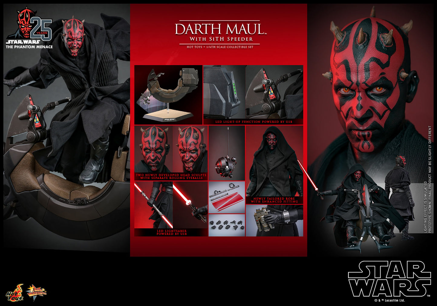 Hot Toys MMS748B Star Wars Episode I [The Phantom Menace Darth Maul] 1/6th Scale Collectible Figure (Exclusive Edition)