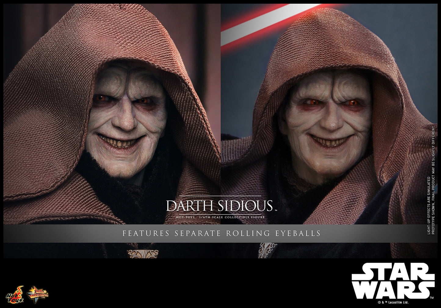 Hot Toys - MMS745B Star Wars Revenge of the Sith - Darth Sidious Exclusive Edition - 1/6 Scale Collectible Figure