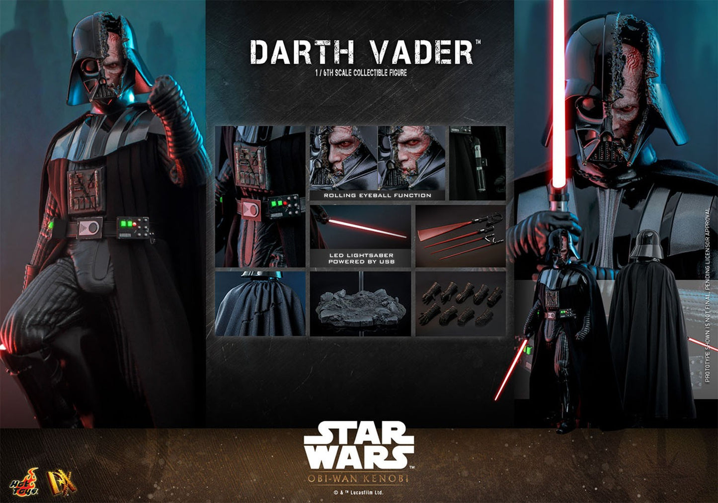 Hot toys DX28 Star Wars : Obi-Wan Kenobi  [Darth Vader] (Deluxe Version Regular Edition) 1/6th scale Collectible Figure