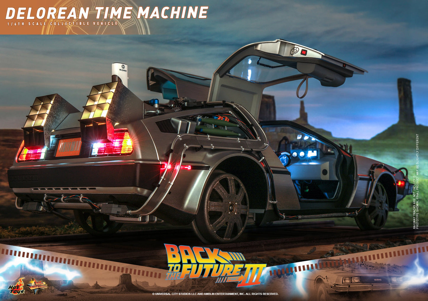 Hot Toys - MMS780 - Back to the Future III DeLorean Time Machine - 1/6 Scale Collectible Figure