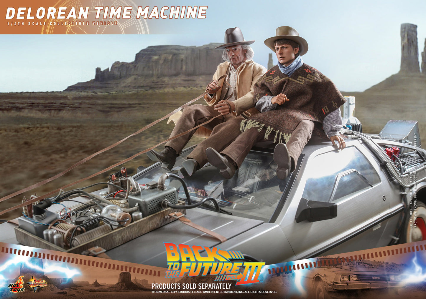 Hot Toys - MMS780 - Back to the Future III DeLorean Time Machine - 1/6 Scale Collectible Figure