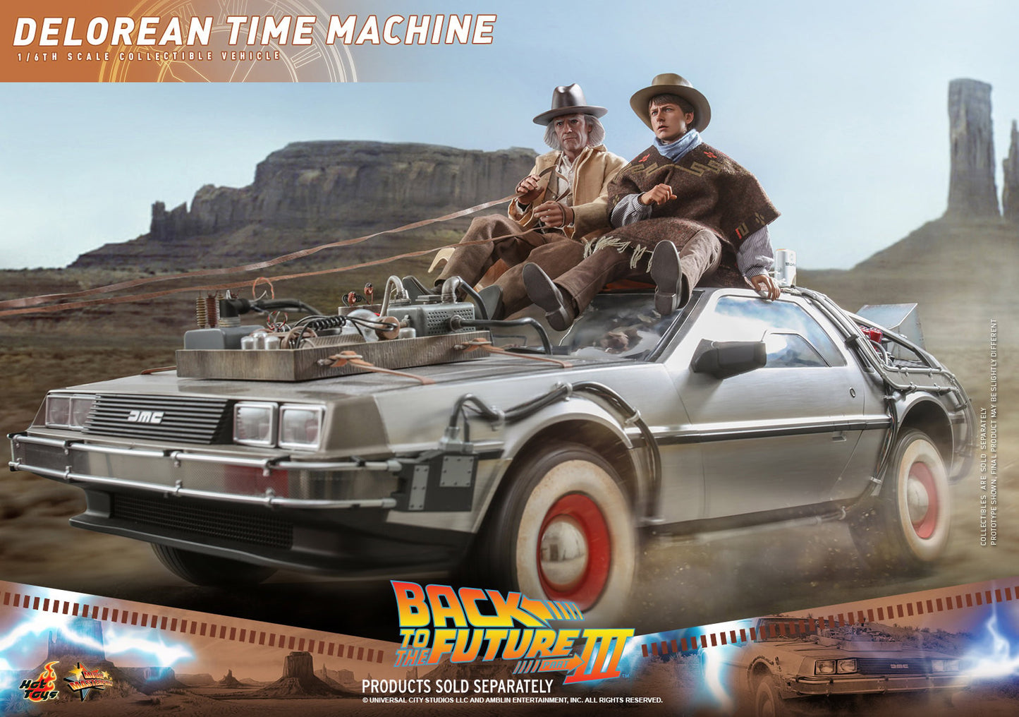 Hot Toys - MMS780 - Back to the Future III DeLorean Time Machine - 1/6 Scale Collectible Figure