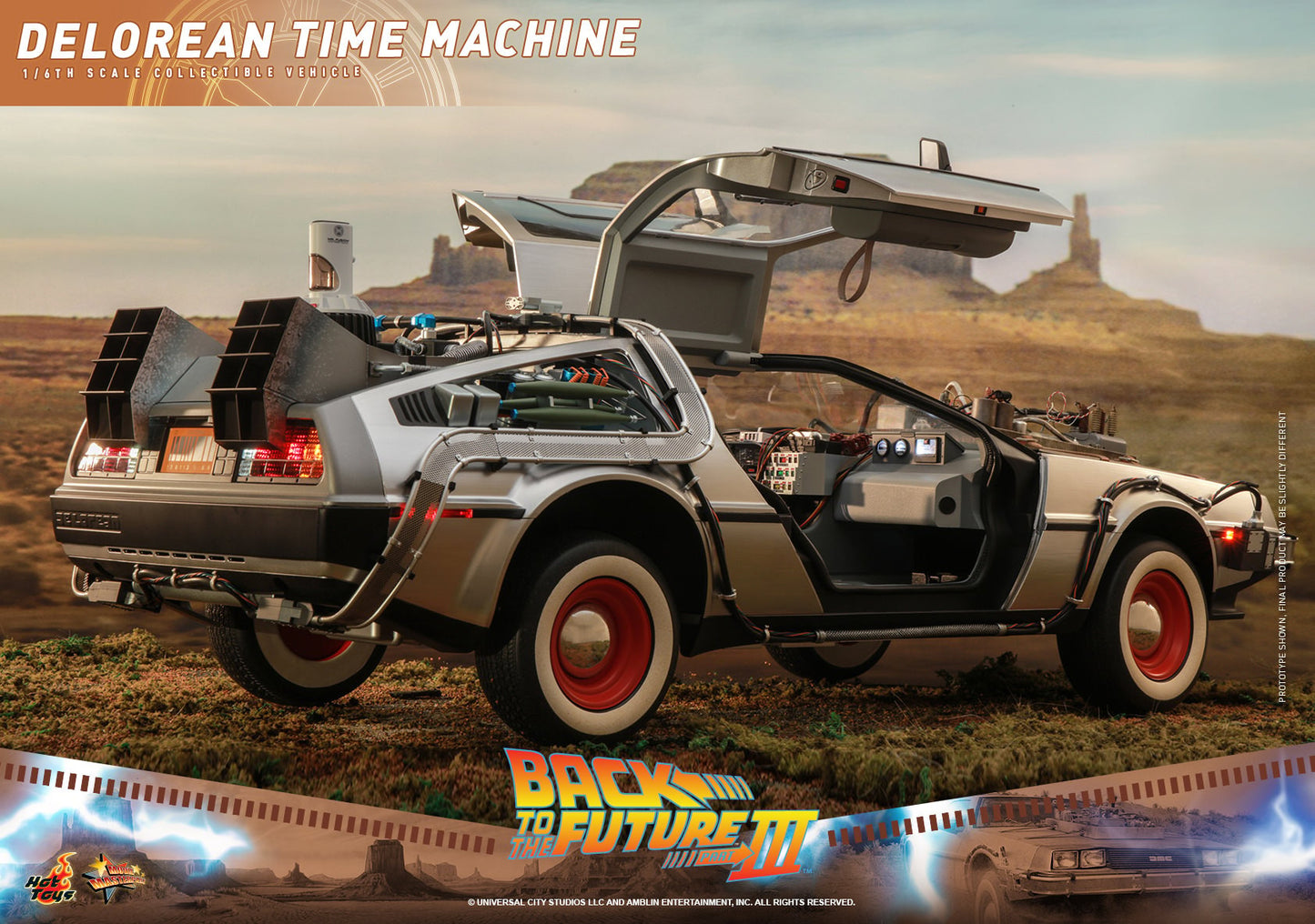 Hot Toys - MMS780 - Back to the Future III DeLorean Time Machine - 1/6 Scale Collectible Figure
