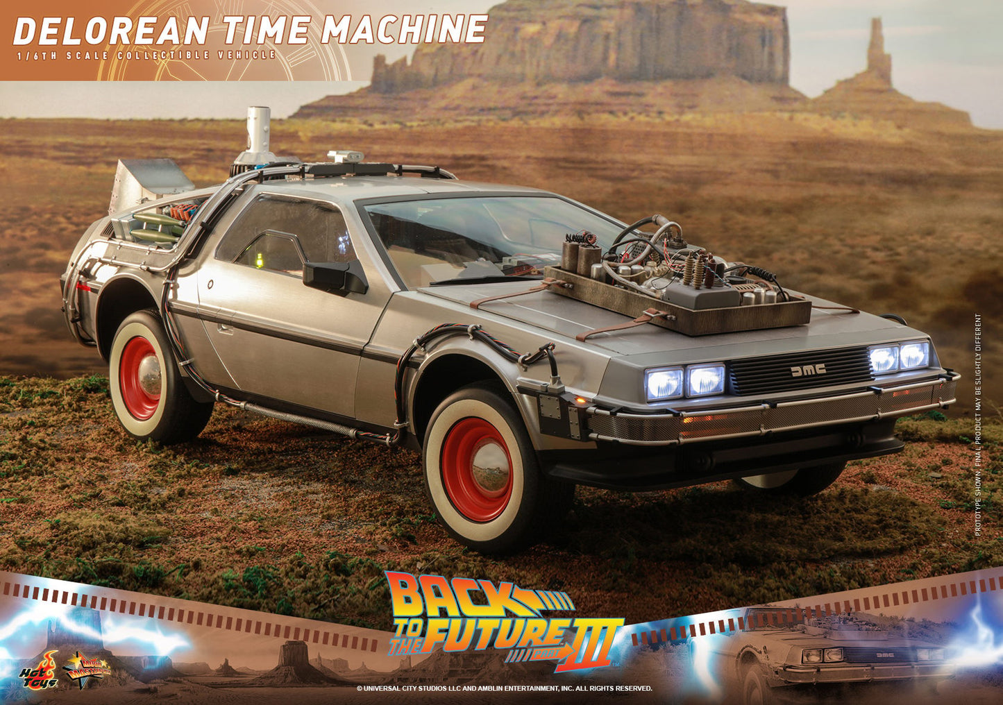 Hot Toys - MMS780 - Back to the Future III DeLorean Time Machine - 1/6 Scale Collectible Figure