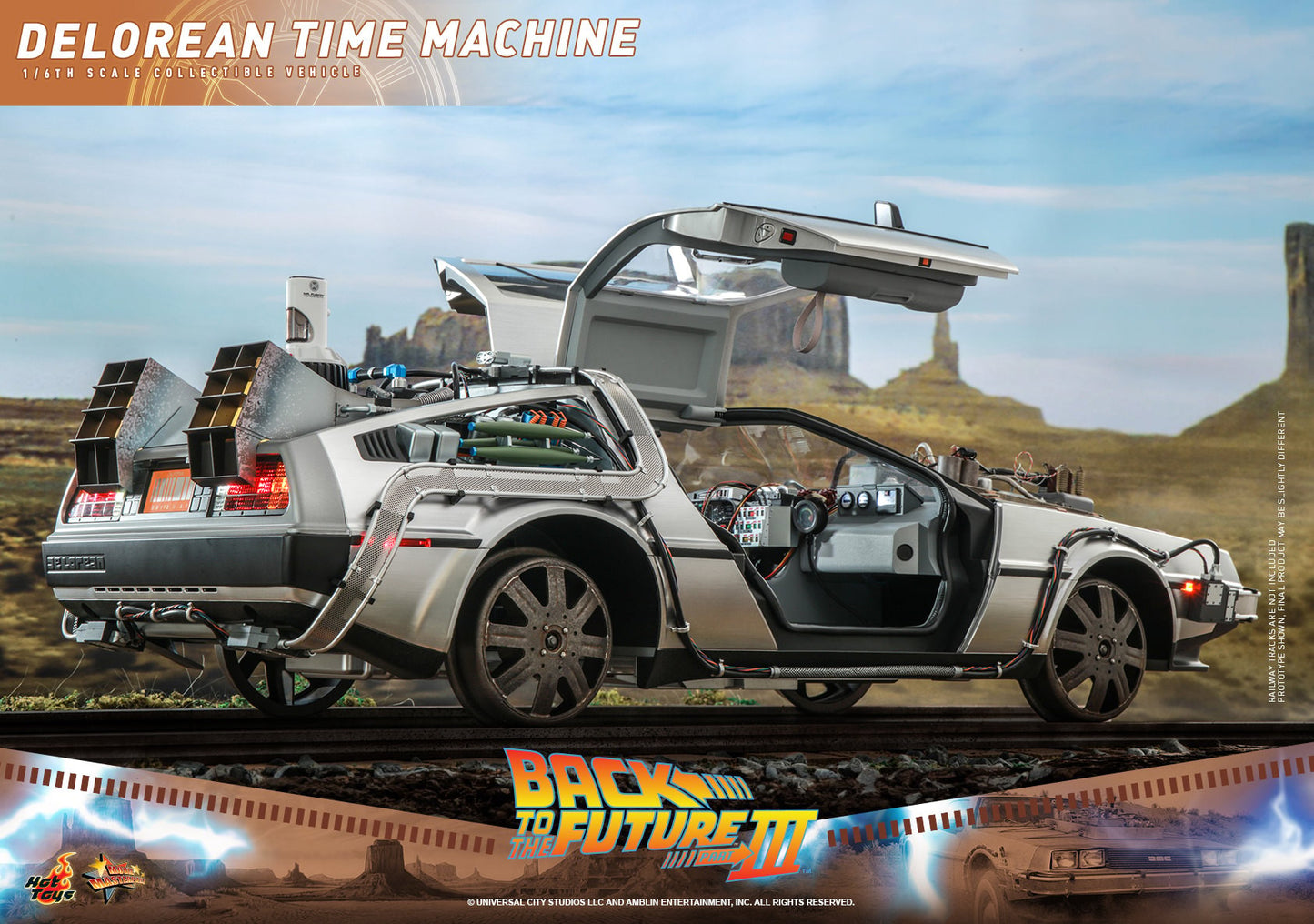 Hot Toys - MMS780 - Back to the Future III DeLorean Time Machine - 1/6 Scale Collectible Figure