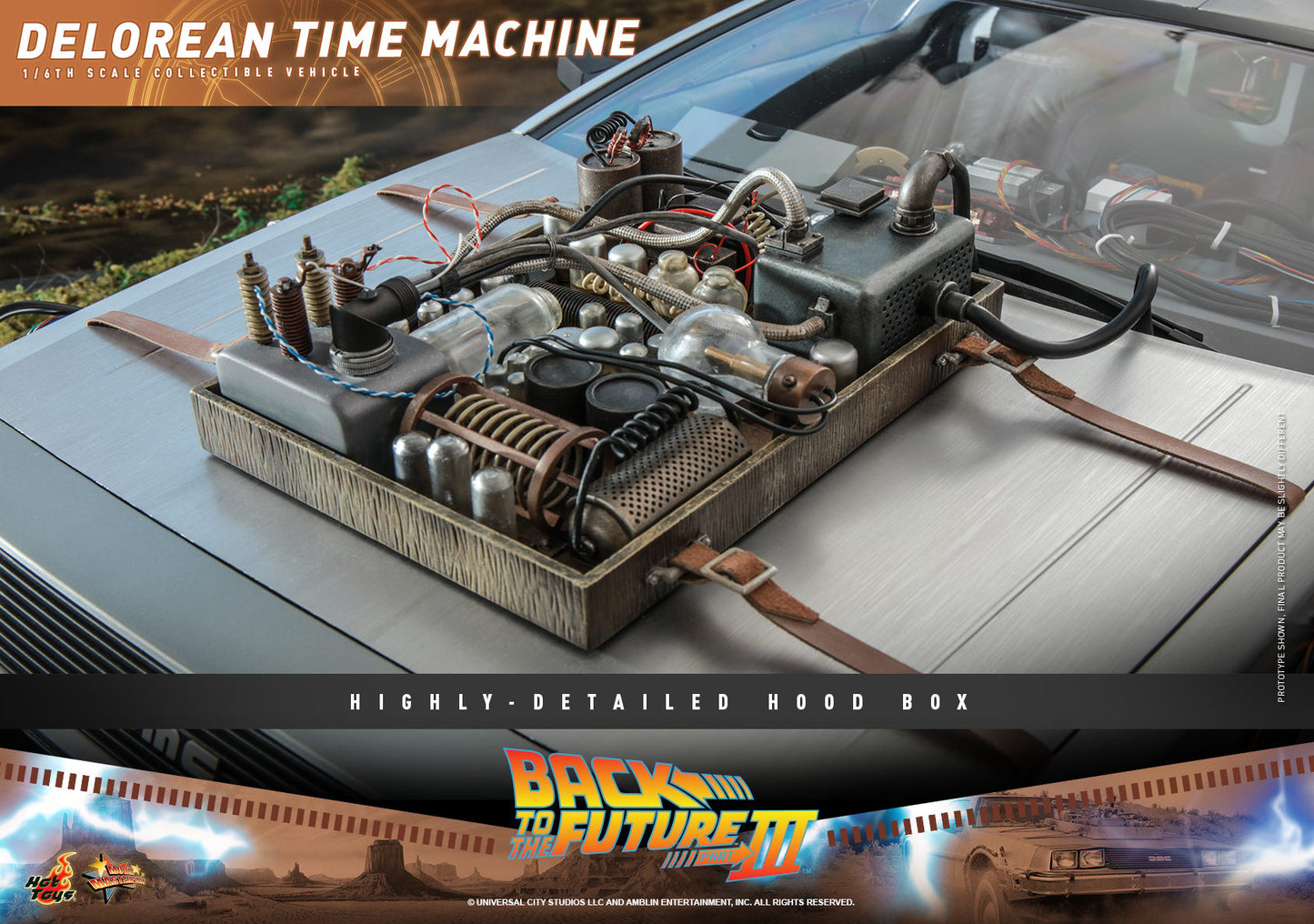 Hot Toys - MMS780 - Back to the Future III DeLorean Time Machine - 1/6 Scale Collectible Figure