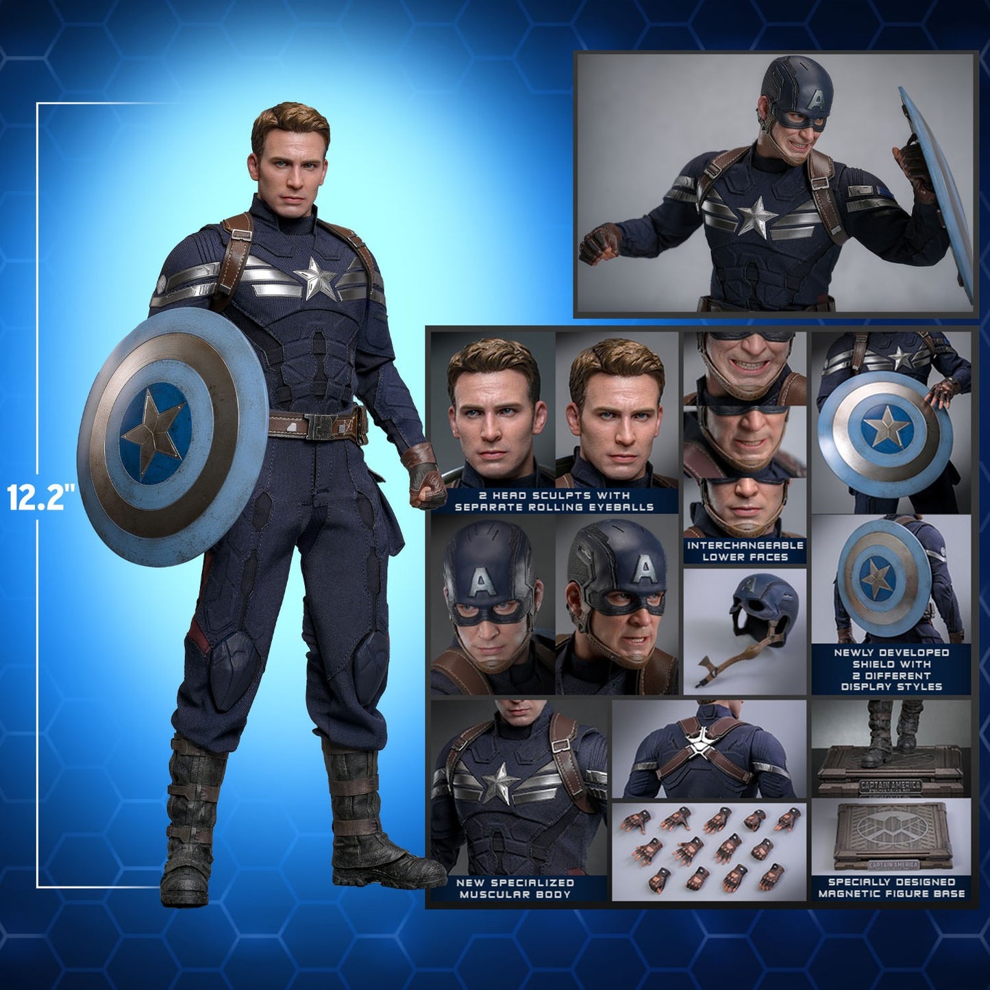 (Preorder) Hot Toys MMS783 Captain America: The Winter Soldier [Captain America] (Stealth S.T.R.I.K.E. Suit) 2.0 1/6 Scale Collectible Figure