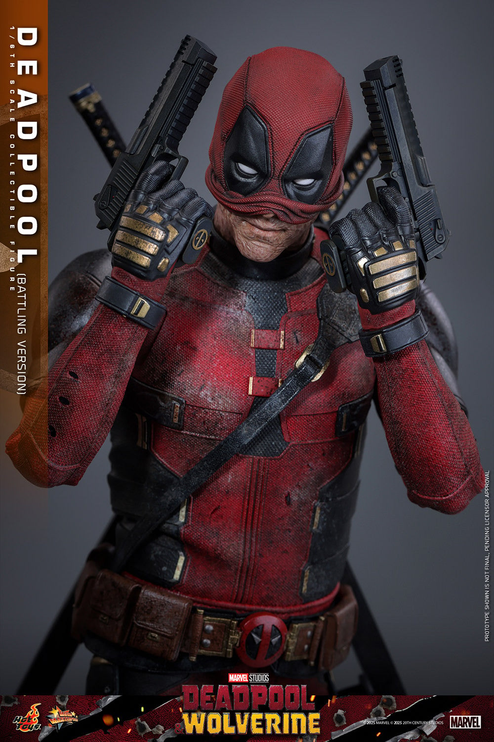 Hot Toys - MMS782 - Deadpool & Wolverine - Deadpool (Battling Version) - 1/6 Scale Collectible Figure