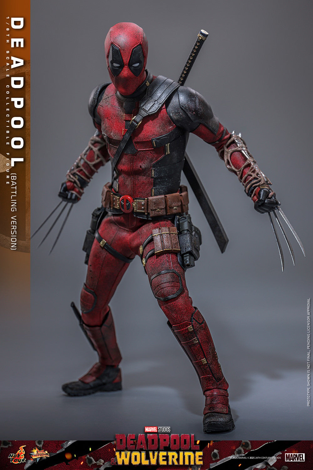 Hot Toys - MMS782 - Deadpool & Wolverine - Deadpool (Battling Version) - 1/6 Scale Collectible Figure