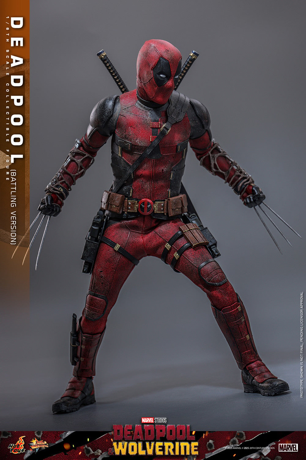 Hot Toys - MMS782 - Deadpool & Wolverine - Deadpool (Battling Version) - 1/6 Scale Collectible Figure