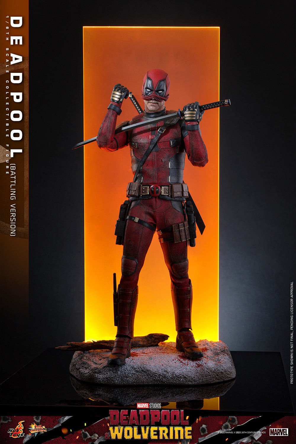 Hot Toys - MMS782 - Deadpool & Wolverine - Deadpool (Battling Version) - 1/6 Scale Collectible Figure