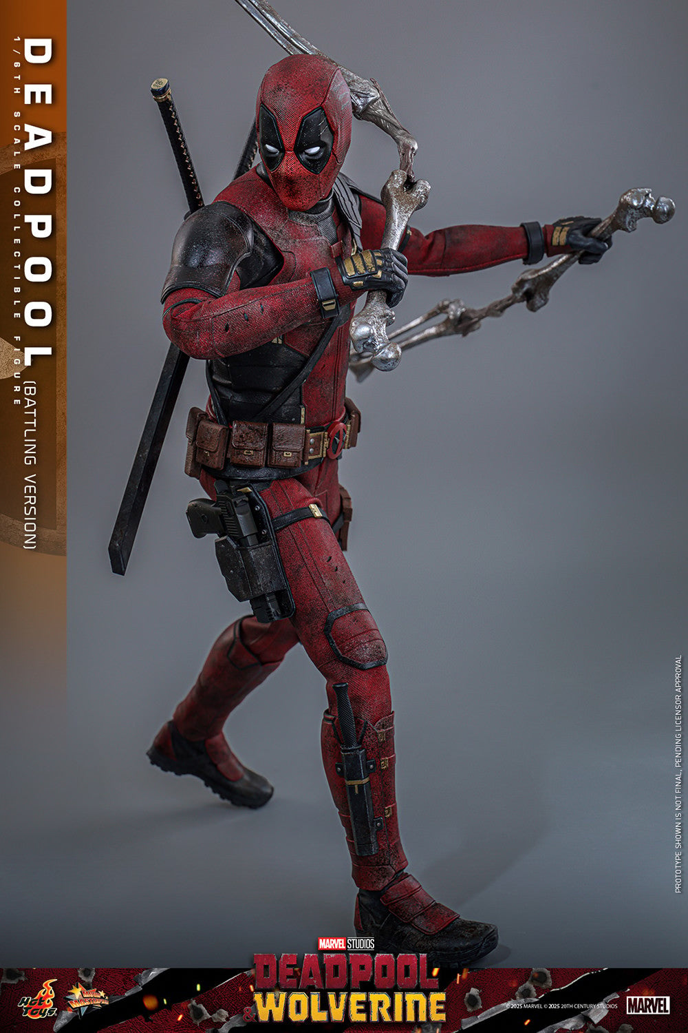 Hot Toys - MMS782 - Deadpool & Wolverine - Deadpool (Battling Version) - 1/6 Scale Collectible Figure