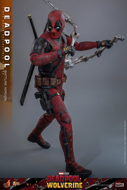 Hot Toys - MMS782 - Deadpool & Wolverine - Deadpool (Battling Version) - 1/6 Scale Collectible Figure