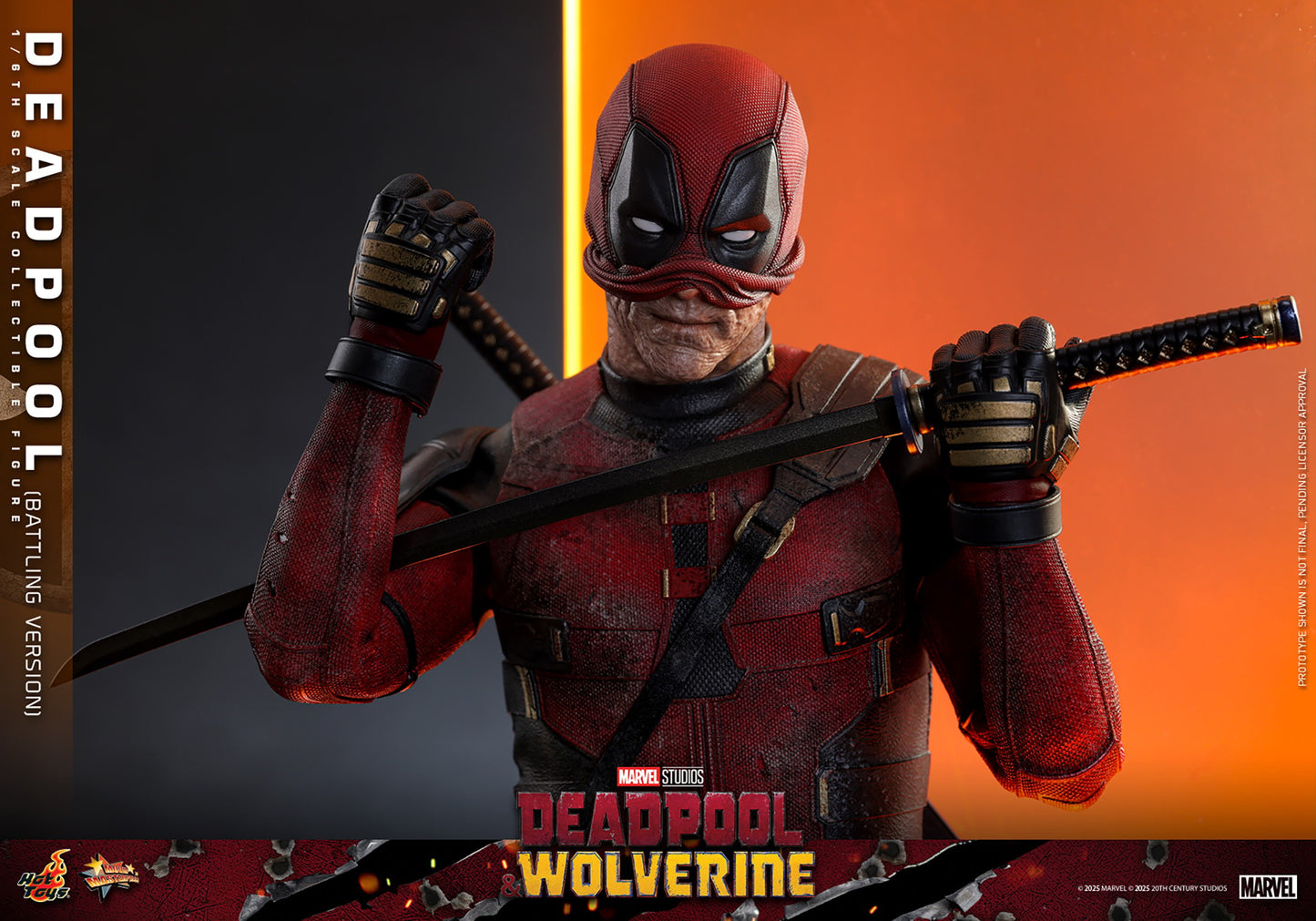 Hot Toys - MMS782 - Deadpool & Wolverine - Deadpool (Battling Version) - 1/6 Scale Collectible Figure