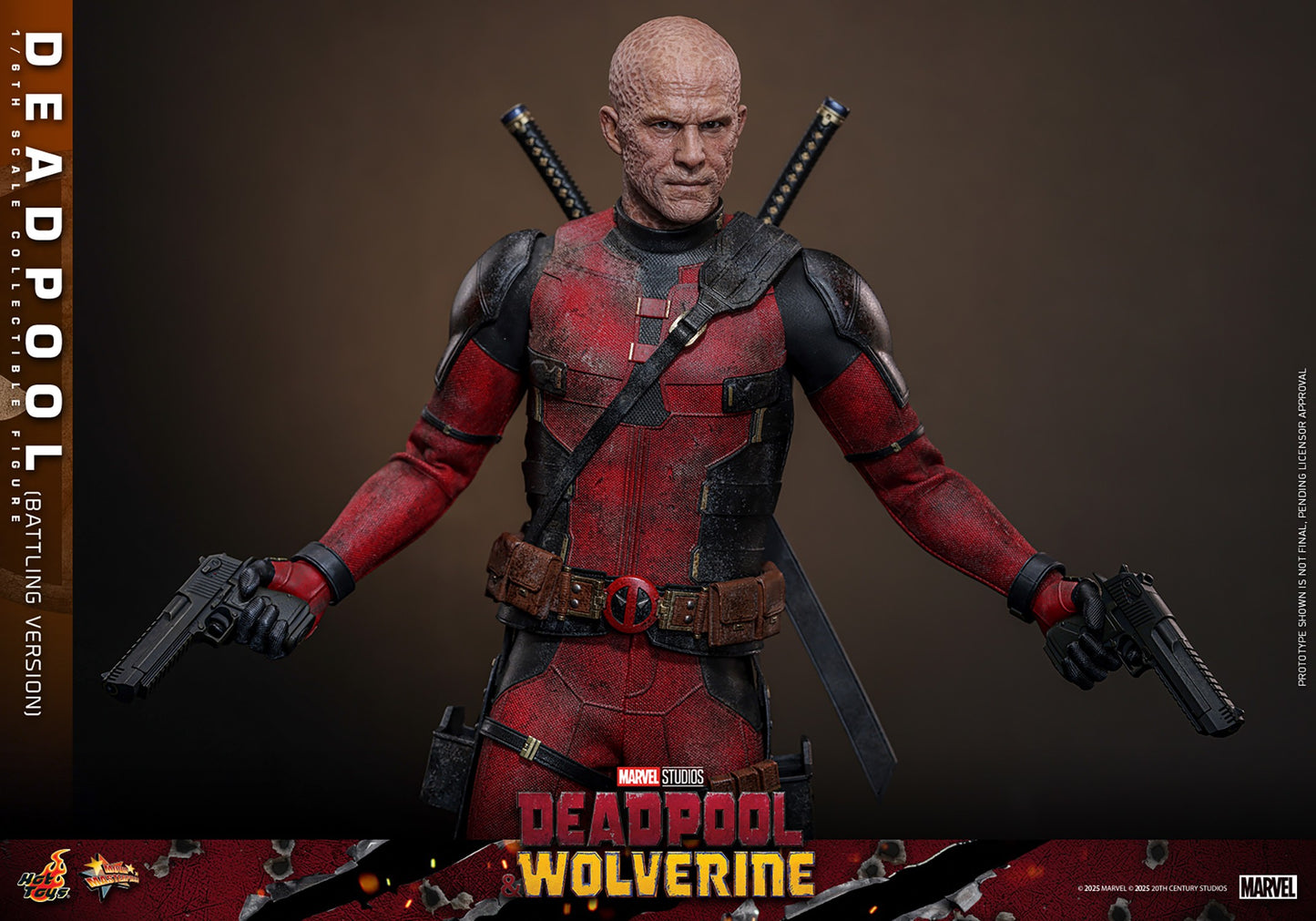 Hot Toys - MMS782 - Deadpool & Wolverine - Deadpool (Battling Version) - 1/6 Scale Collectible Figure