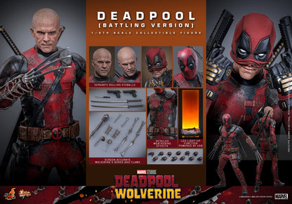 Hot Toys - MMS782 - Deadpool & Wolverine - Deadpool (Battling Version) - 1/6 Scale Collectible Figure