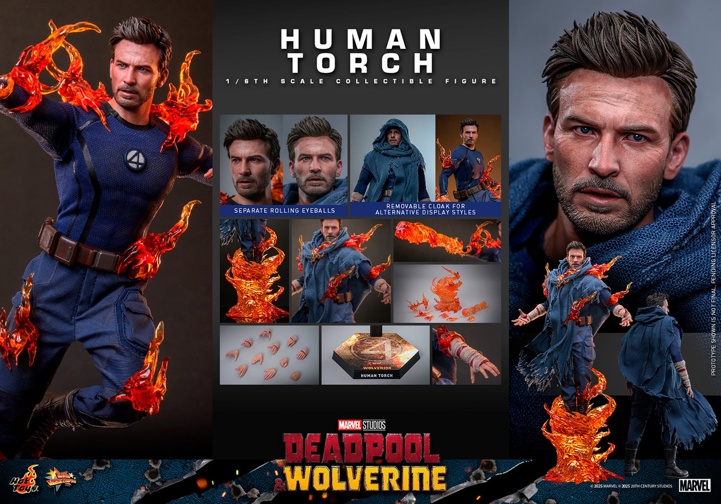 (Preorder) Hot Toys MMS789 Deadpool & Wolverine [Human Torch] 1/6 Scale Collectible Figure