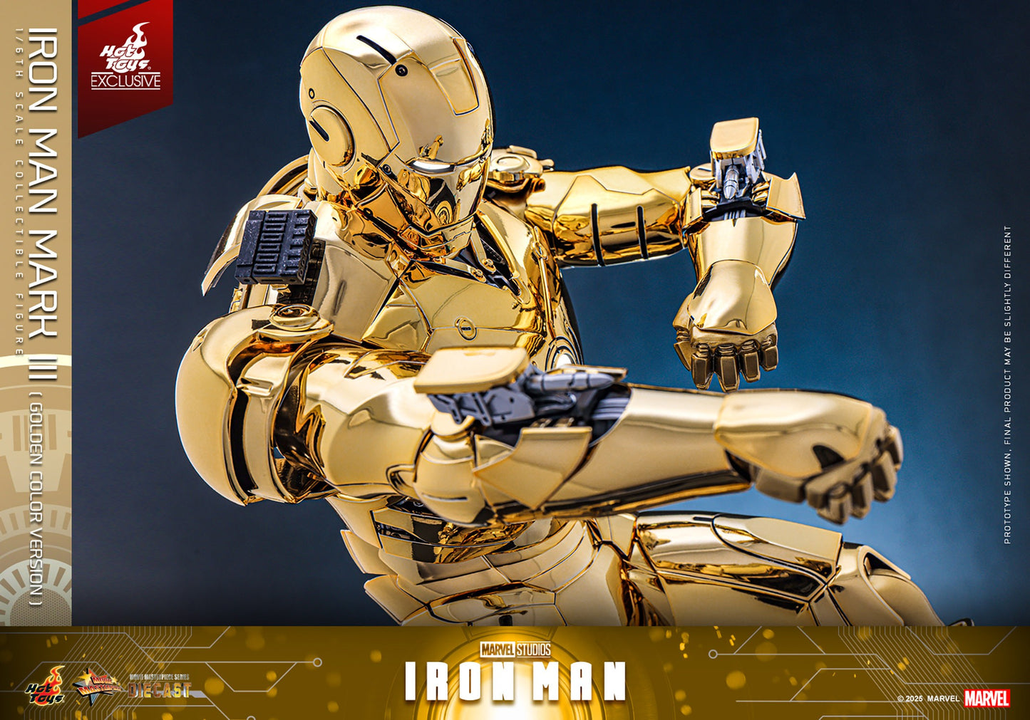 Hot Toys - MMS764D69 Iron Man Mark III (Golden Color Version) - 1/6 Scale Collectible Figure