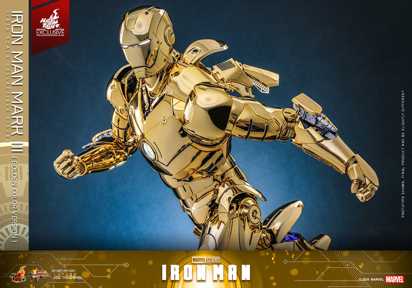 Hot Toys - MMS764D69 Iron Man Mark III (Golden Color Version) - 1/6 Scale Collectible Figure