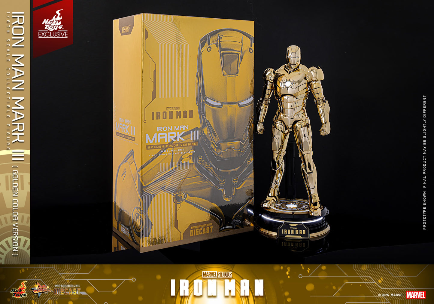 Hot Toys - MMS764D69 Iron Man Mark III (Golden Color Version) - 1/6 Scale Collectible Figure