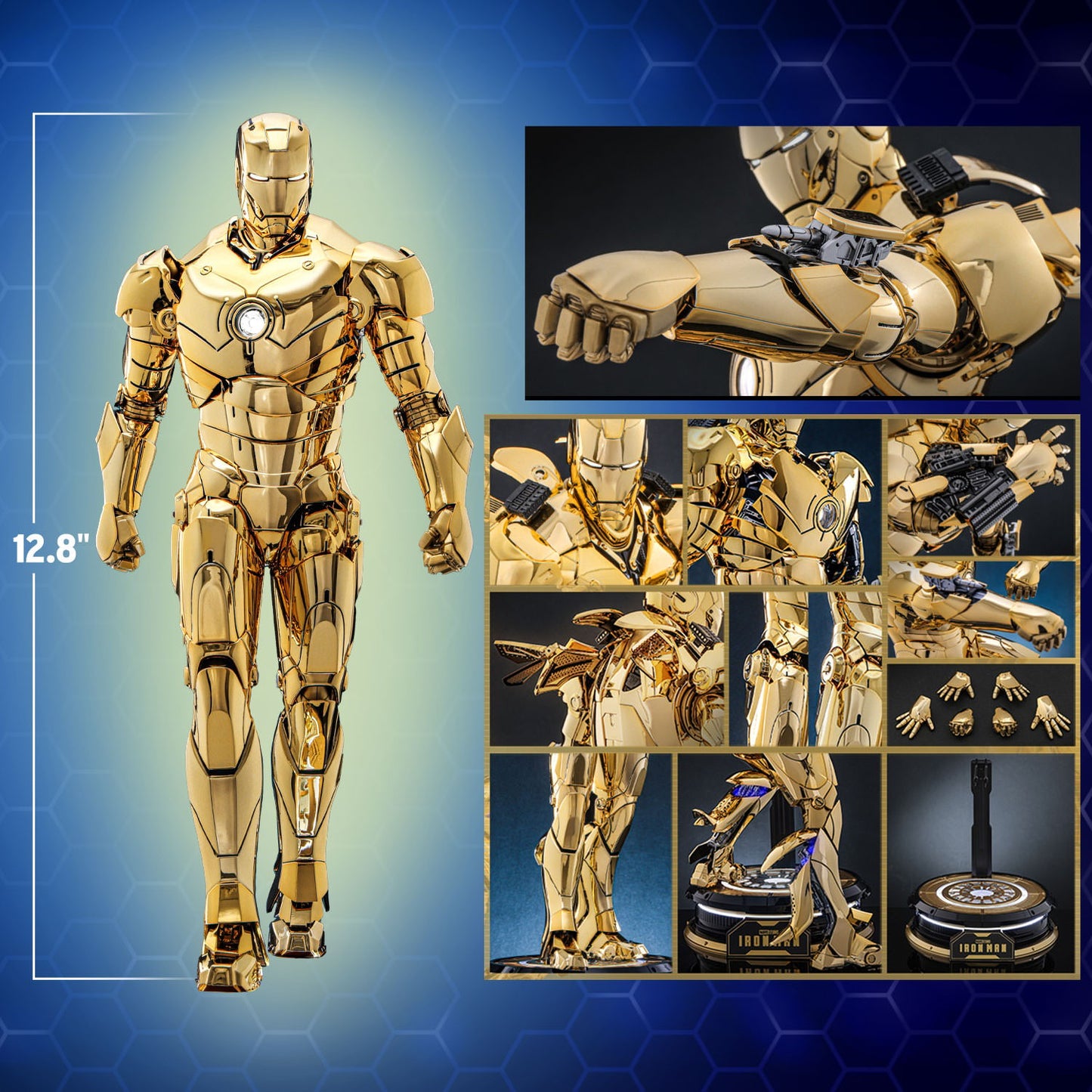 Hot Toys - MMS764D69 Iron Man Mark III (Golden Color Version) - 1/6 Scale Collectible Figure