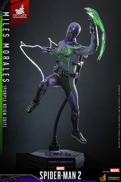 Hot Toys - VGM68 - Marvel's Spider-Man 2: Miles Morales (Purple Reign Suit) Limited Edition (Hot Toys Exclusive) - 1/6 Scale Collectible Figure
