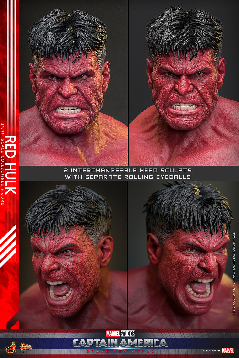 (Preorder) Hot Toys MMS797 Captain America: Brave New World [Red Hulk] 1/6 Scale Collectible Figure