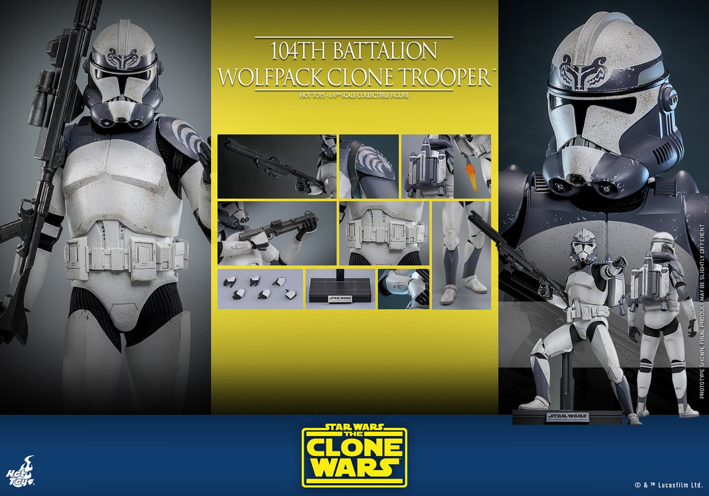 (Preorder) Hot Toys TMS142 Star Wars: The Clone Wars [104th Battalion Wolfpack Clone Trooper] 1/6th scale Collectible Figure