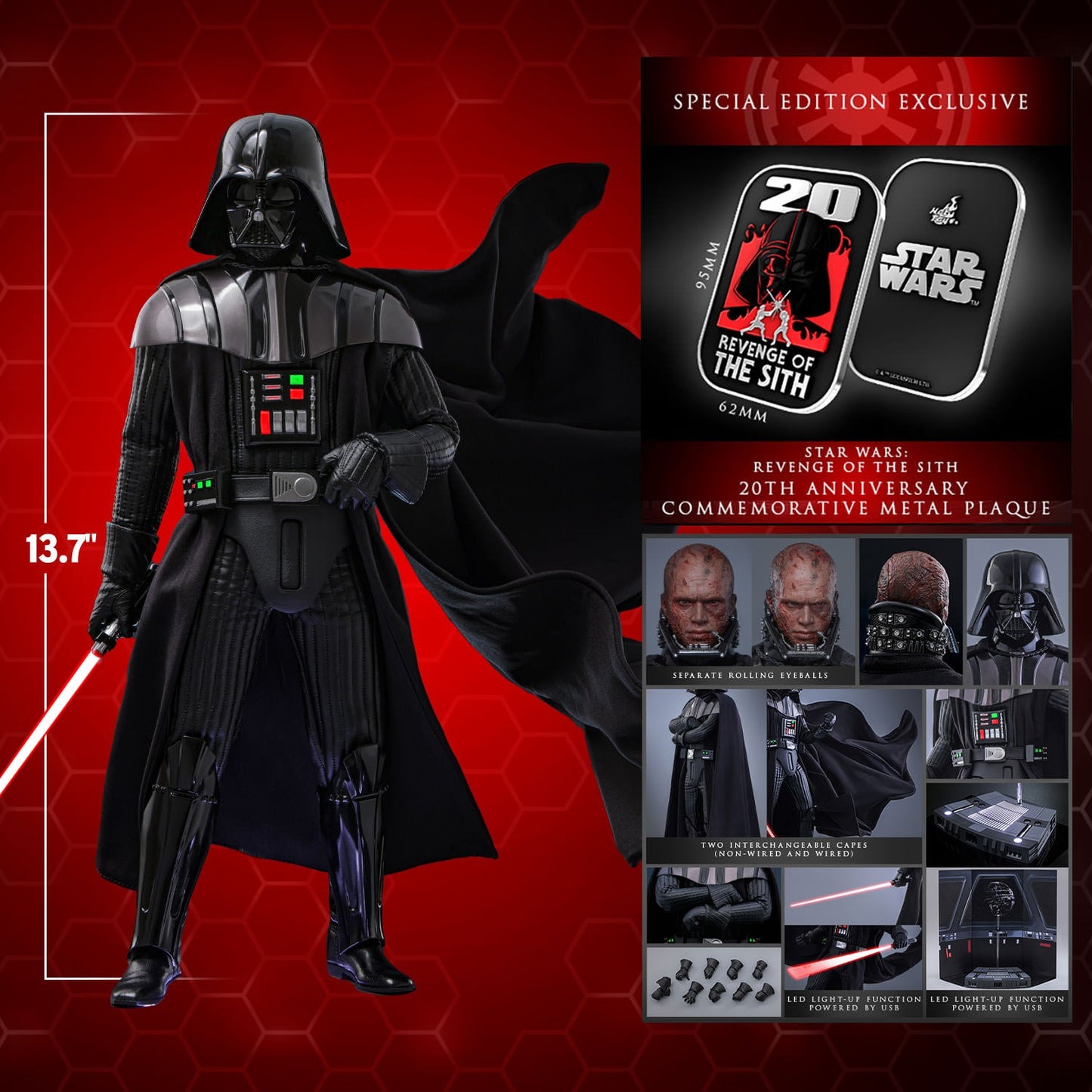 (Preorder) Hot Toys MMS811 Star Wars: Revenge of the Sith [Darth Vader] (Deluxe Version)(Special Edition) 1/6 Scale Collectible Figure