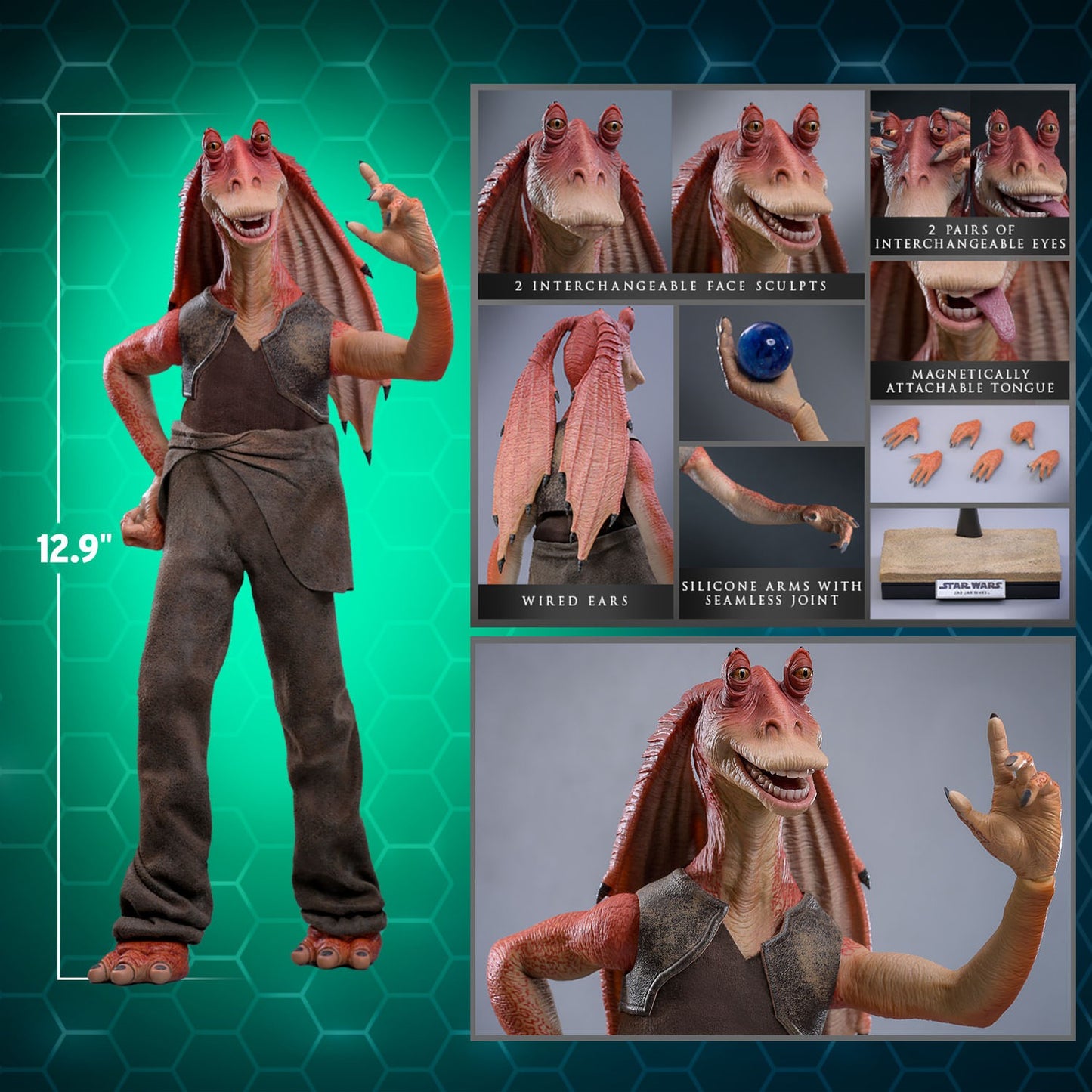 (Preorder) Hot Toys MMS807 Star Wars The Phantom Menace [Jar Jar Binks] 1/6 Scale Collectible Figure