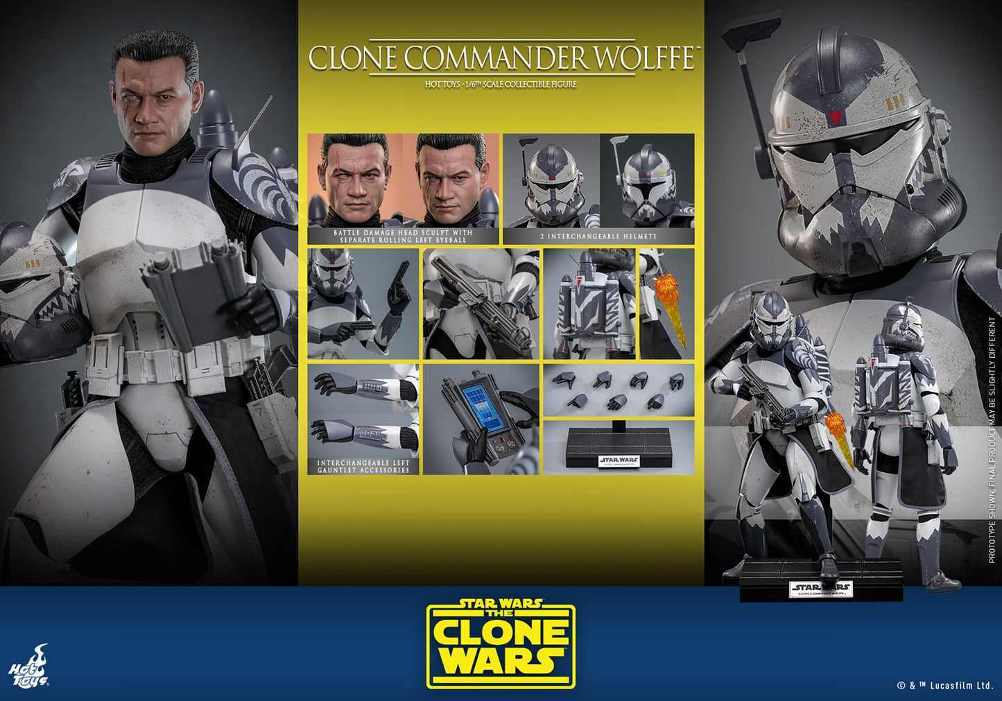 (Preorder) Hot Toys TMS141 Star Wars : The Clone Wars [Clone Commander Wolffe] 1/6th scale Collectible Figure